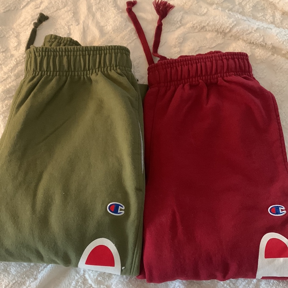 Champion Men's Joggers - Green and Red - Picture 4 of 5
